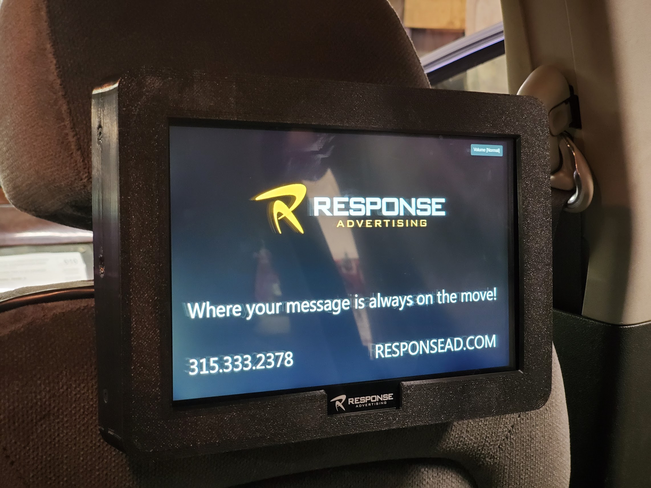 Response Advertising in-vehicle display